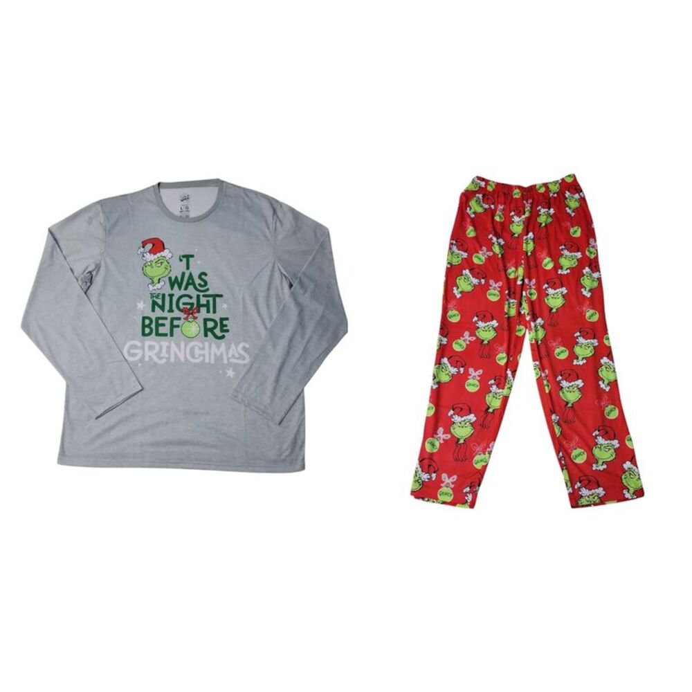 Grinch Family Sleep Kid's Cozy Velour 2-Piece Pajama Set - Multicolor